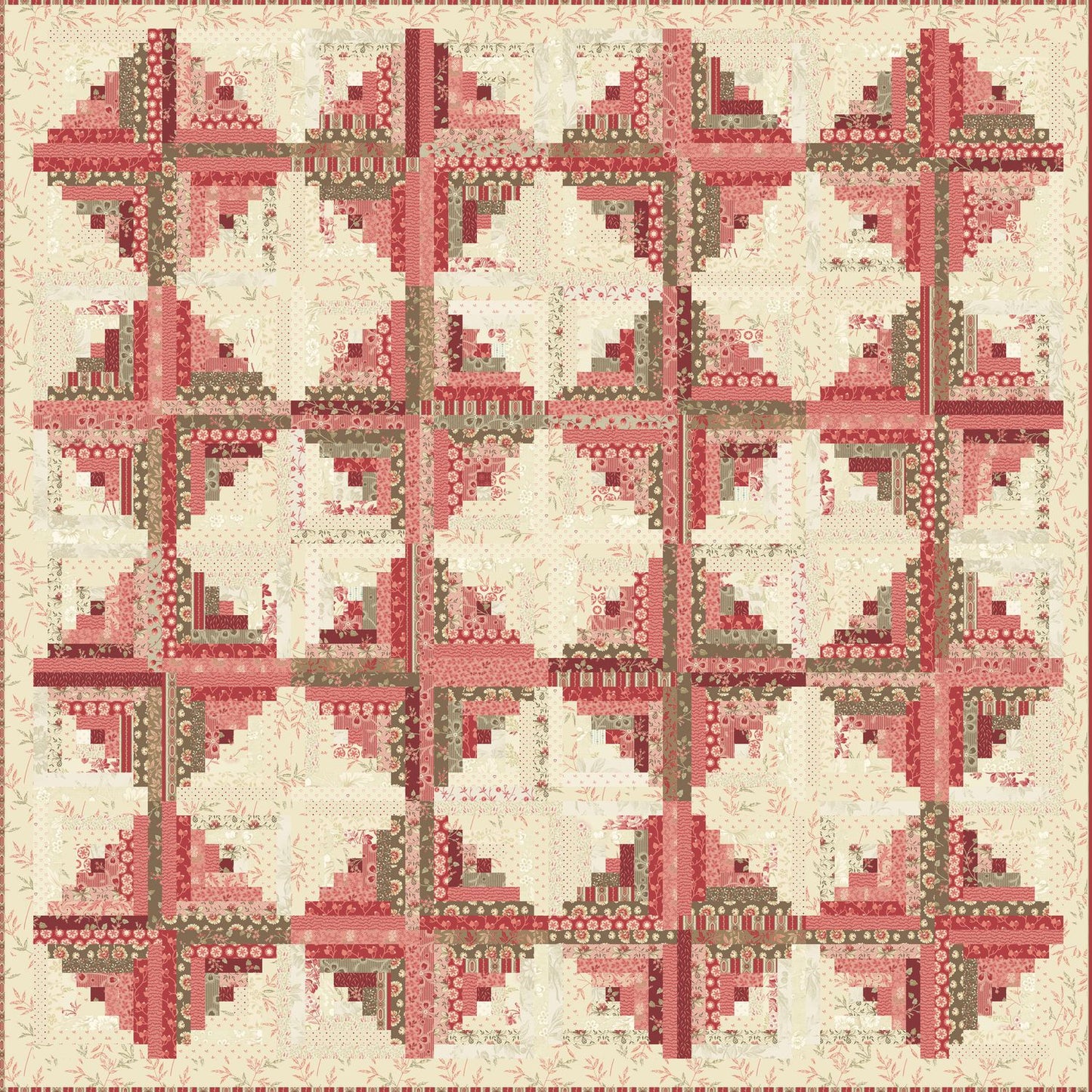 Log Cabin PRE-CUT Fabric Kit