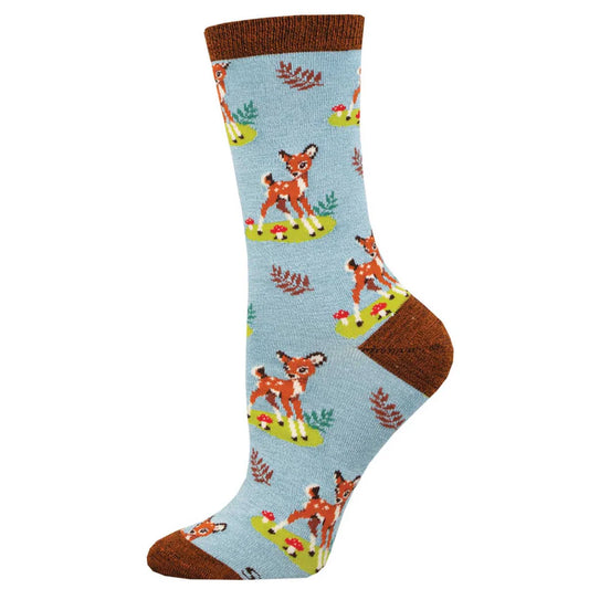 Oh Deer, You're Cute Socks - Blue Heather