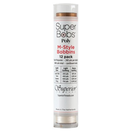 Super Bobs Poly M-Style: 12 ct