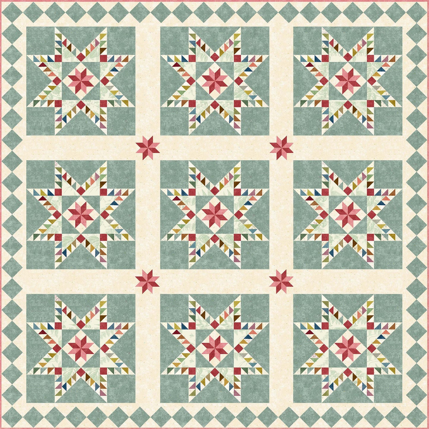 Heritage Feathered Star Fabric Kit