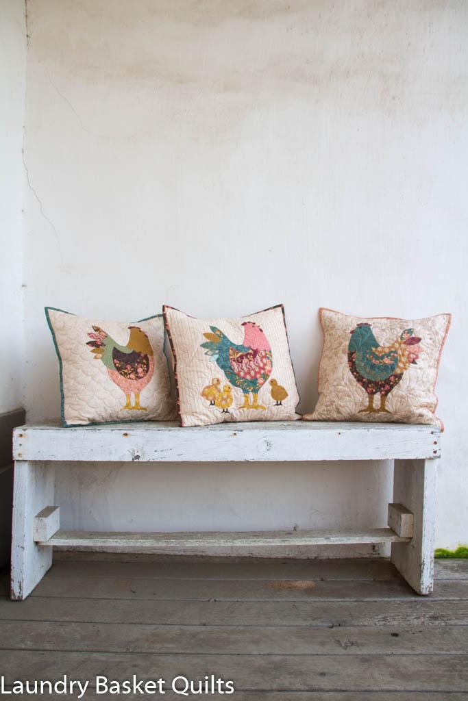 Hen House Pillow Fabric Kit