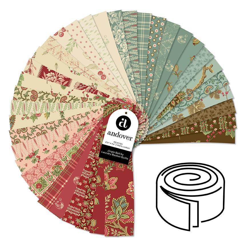 Jingle Bell Jelly Roll - 2.5" strips