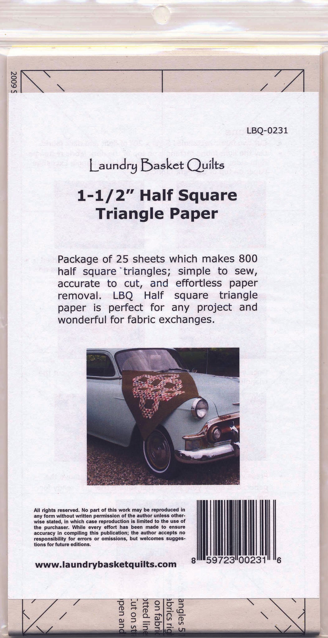 1½" Finished Triangle Paper - 6" x 21" fabric