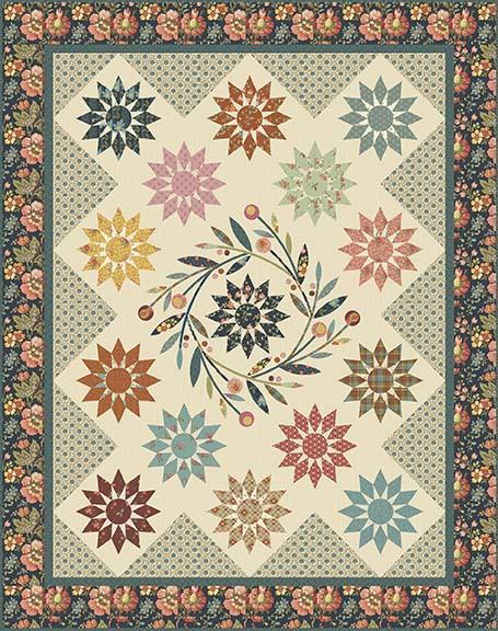 Blooming Star - Midnight Fabric Kit