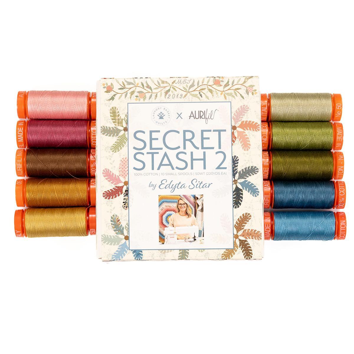 Edyta Sitar "Secret Stash 2" 10 Spool Thread Set by Aurifil