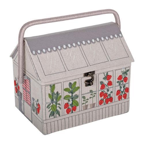 Strawberry Embroidery Sewing Box