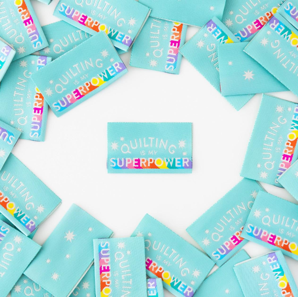 Quilting Is My Superpower - Sewing Woven Clothing Label Tags