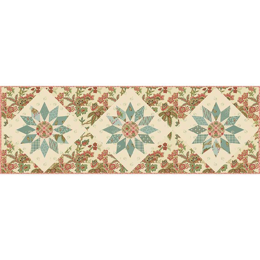 Shooting Star Table Runner - Cranberry Pie Fabric Kit