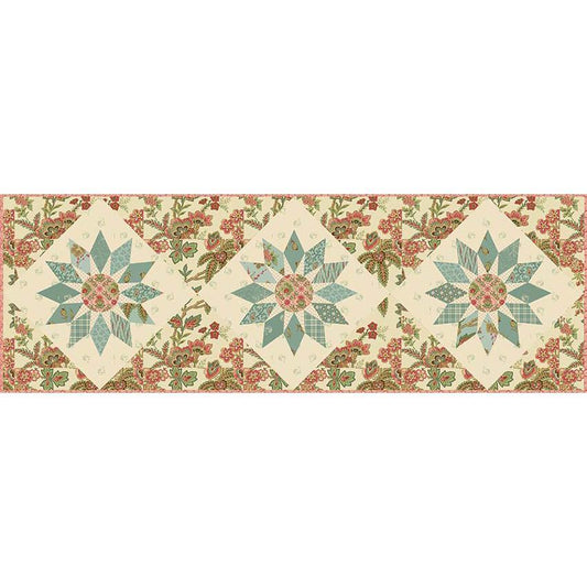 Shooting Star Table Runner - Cranberry Pie Fabric Kit