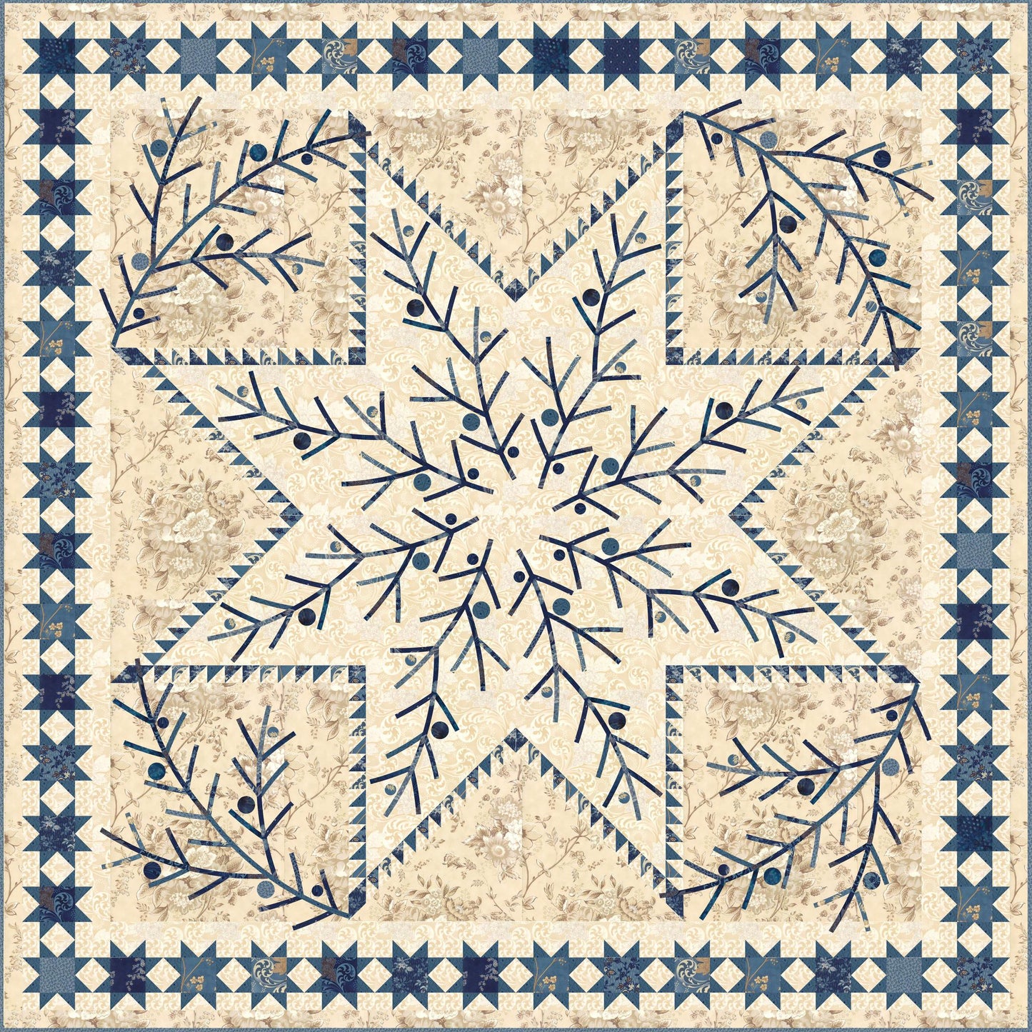 1" Finished Triangle Paper - 5" x 5" fabric