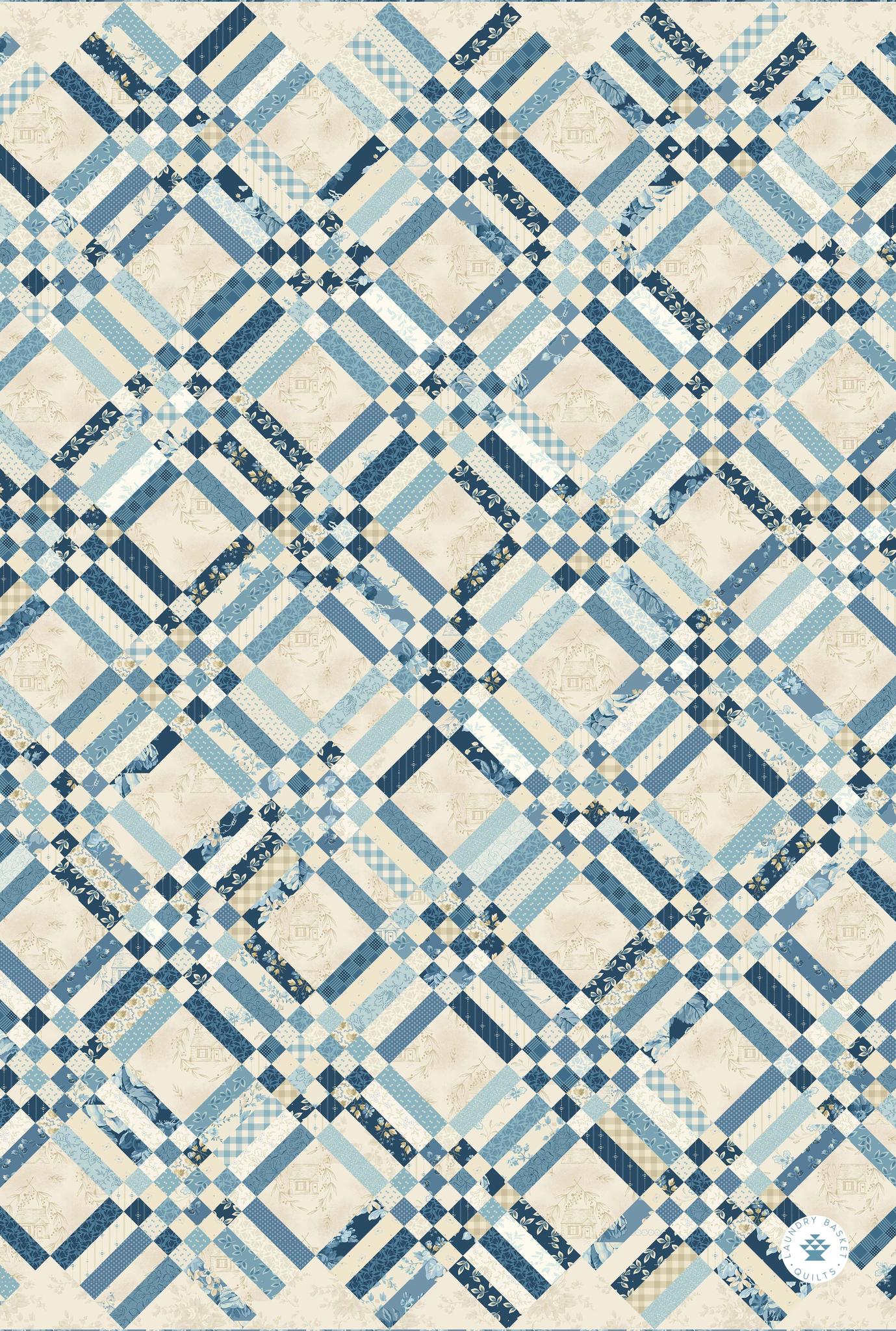 Kitchen Towel - Blue Lattice