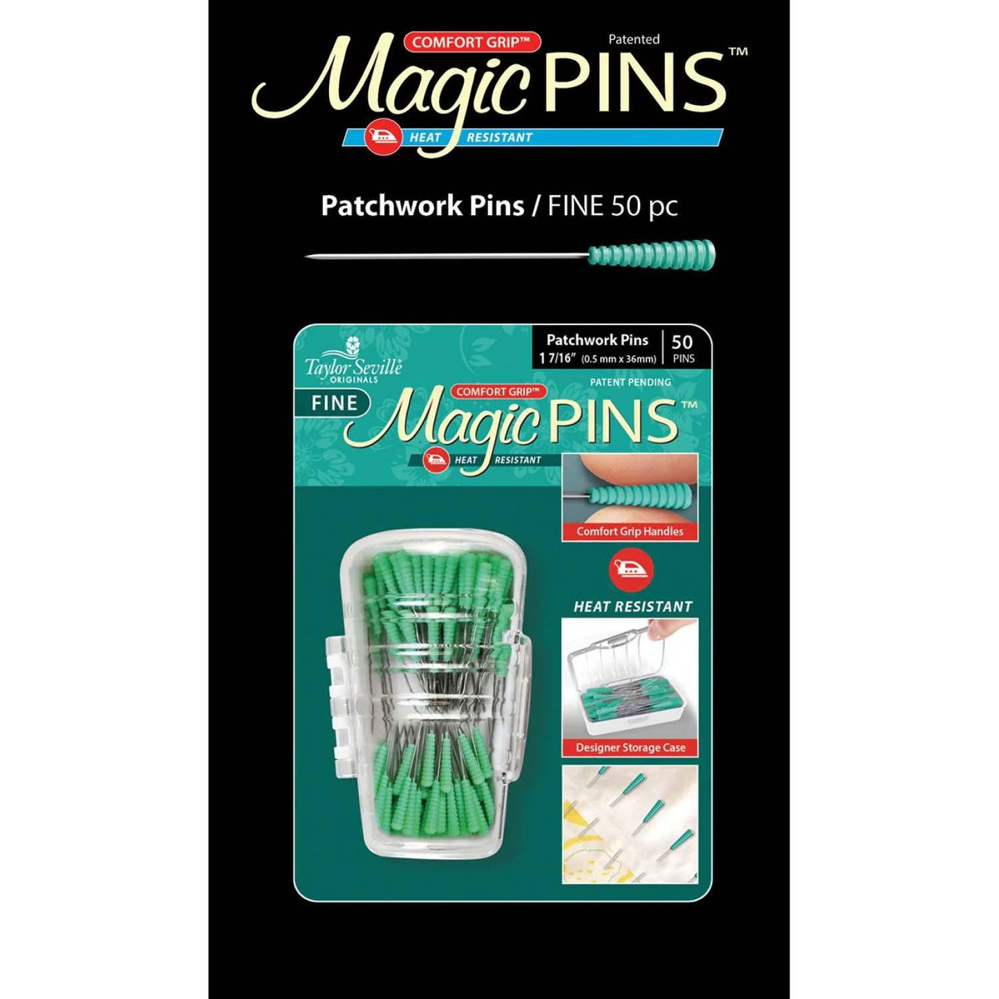 Taylor Seville Magic Fine Pins Patchwork 50pc