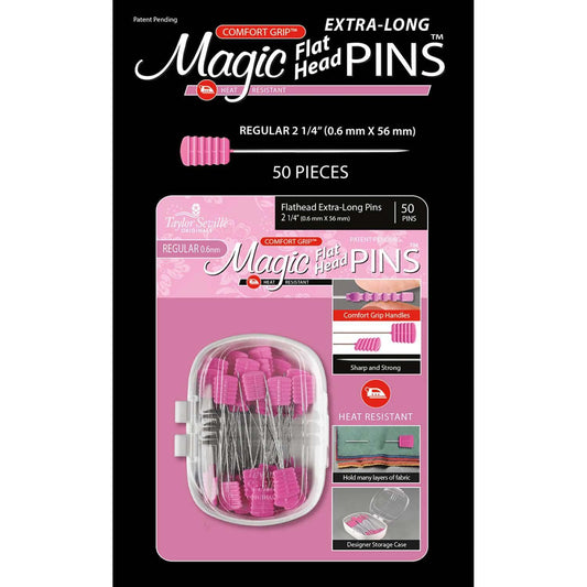 Taylor Seville Magic Flat Head Pins / Regular 2¼"