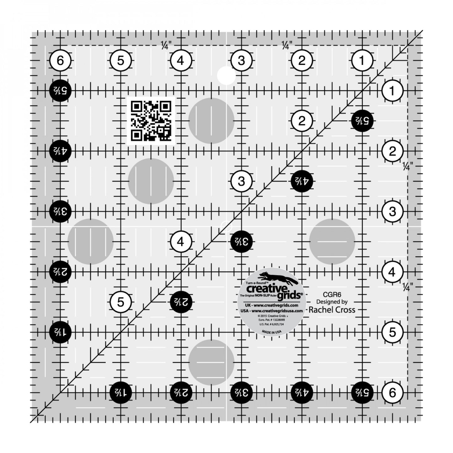 Creative Grids® Quilt Ruler 6½" Square