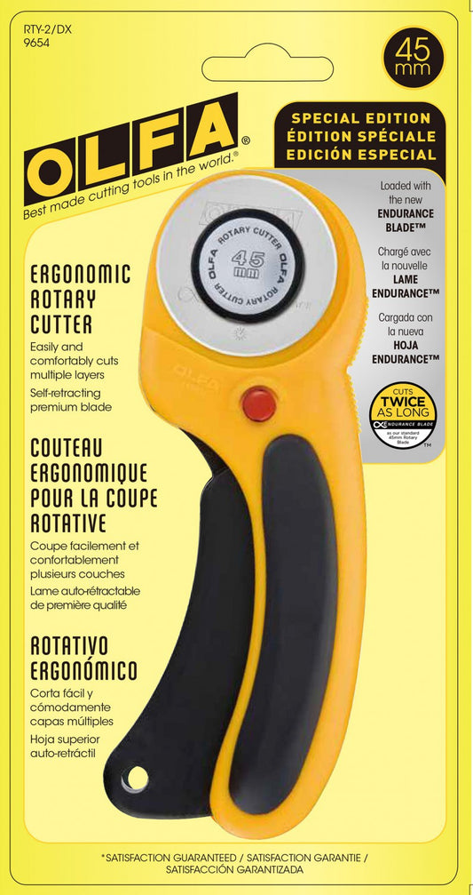 OLFA 45mm Deluxe Ergonomic Rotary Cutter