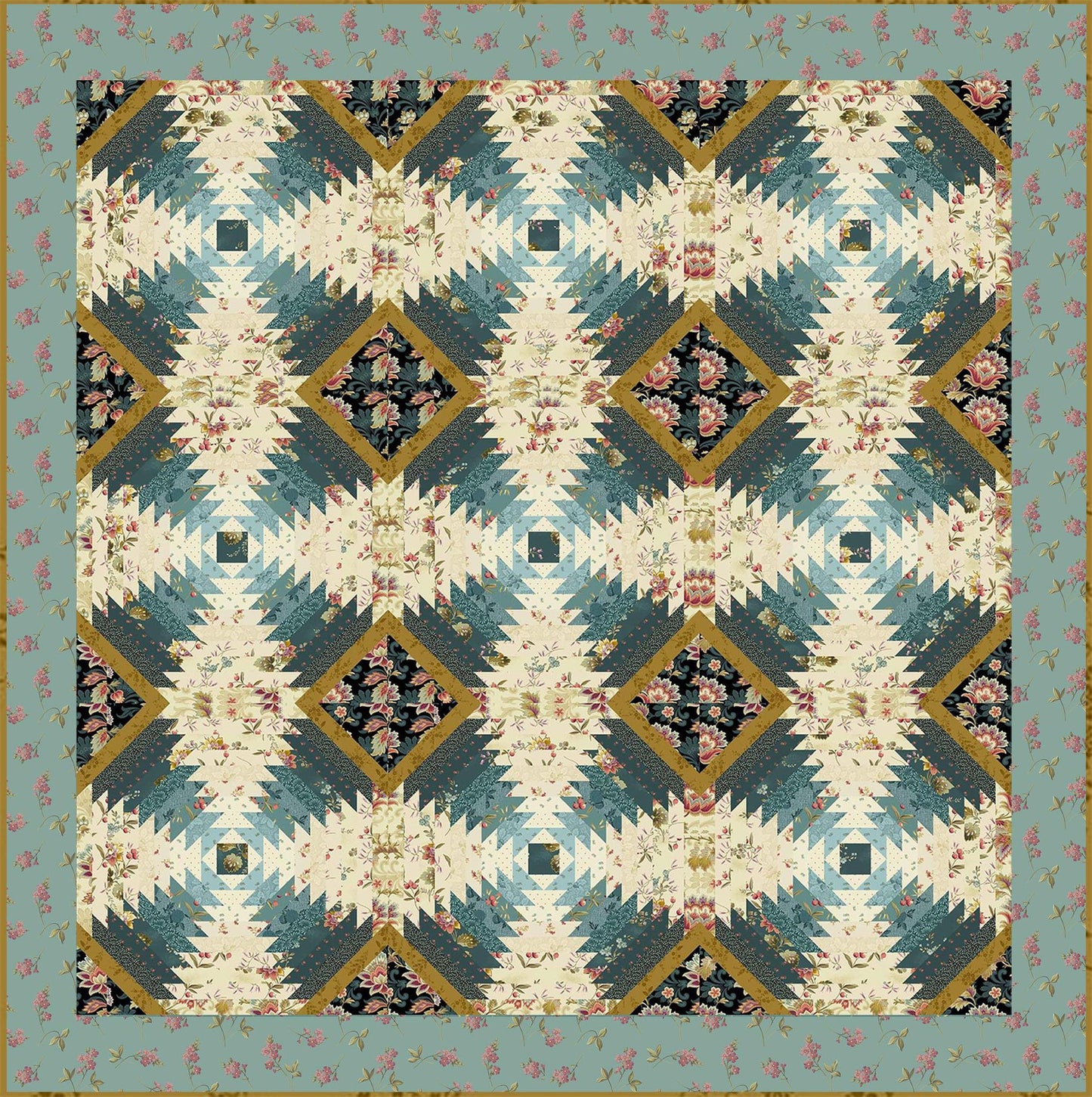 Pineapple Dahlia Fabric Kit
