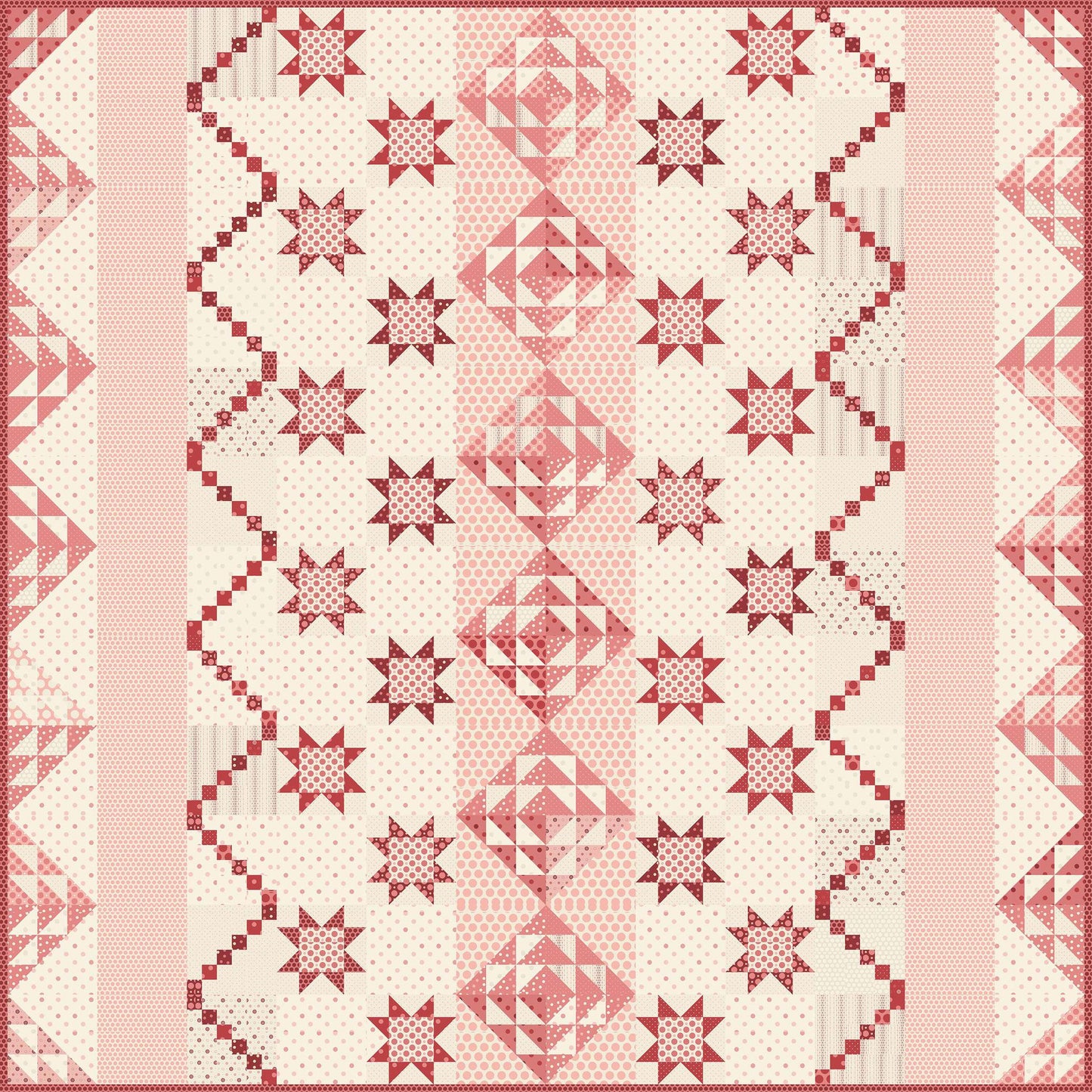 2" Finished Triangle Paper Pad - 10" x 10" fabric