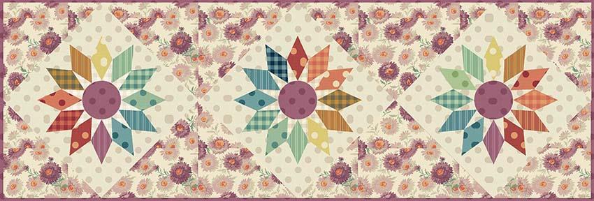 Shooting Star Table Runner - Mixed Berry Pie Fabric Kit
