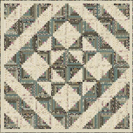 Log Cabin - English Garden PRE-CUT Fabric Kit