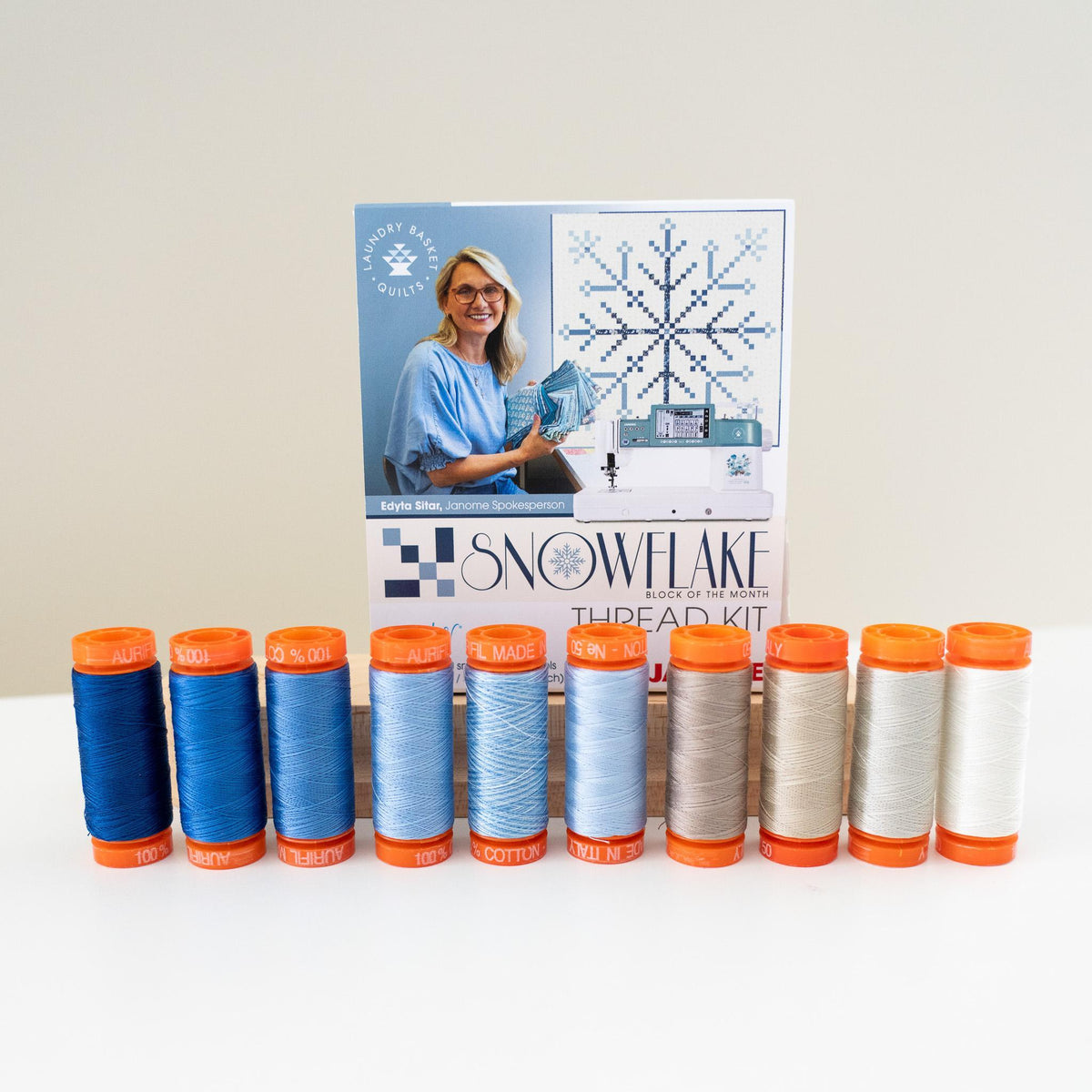 Edyta Sitar Snowflake BOM Thread Set by Aurifil