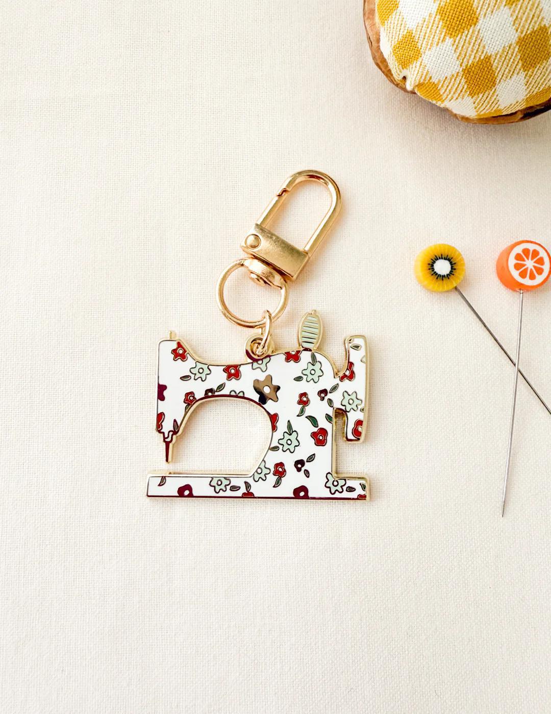 Sewing Machine Enamel Charm