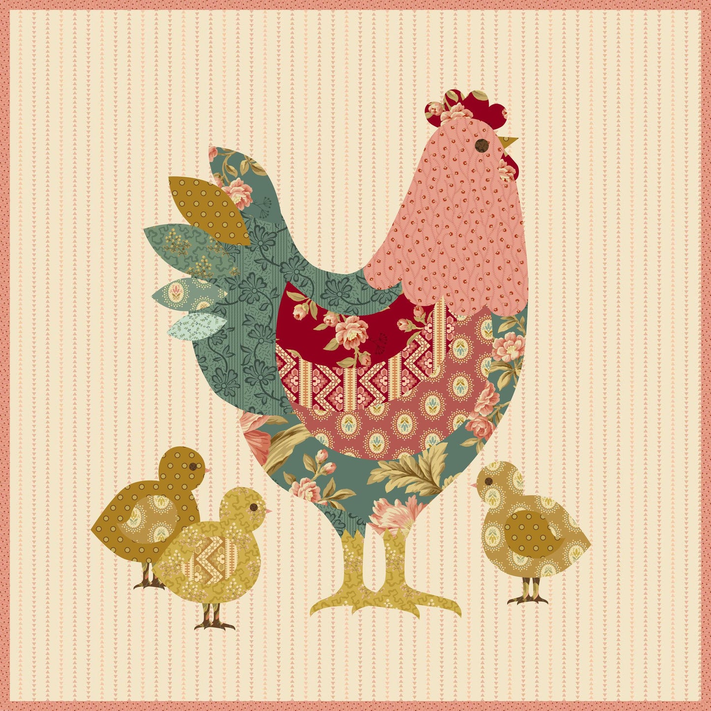 Hen House Pillow Fabric Kit