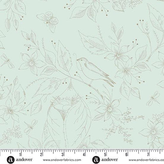 Sewing Bird 108" Prints - 1 yard
