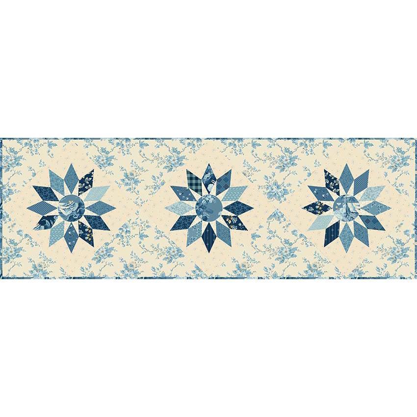 Shooting Star Table Runner - Blueberry Pie Fabric Kit