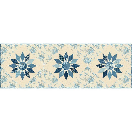 Shooting Star Table Runner - Blueberry Pie Fabric Kit