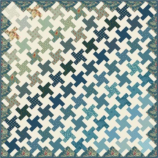 Whirl Secret Stash - Blue Willow Fabric Kit