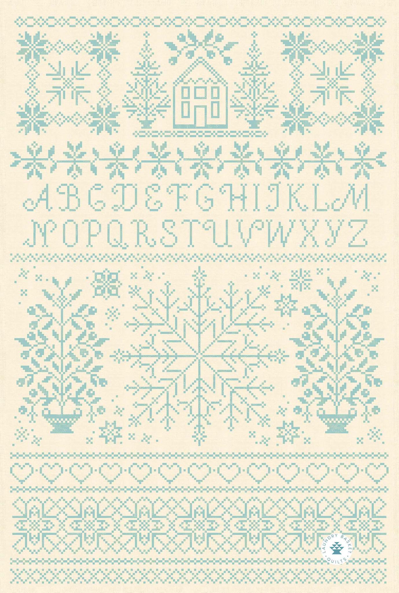 Kitchen Towel - Holiday Cross-Stitch