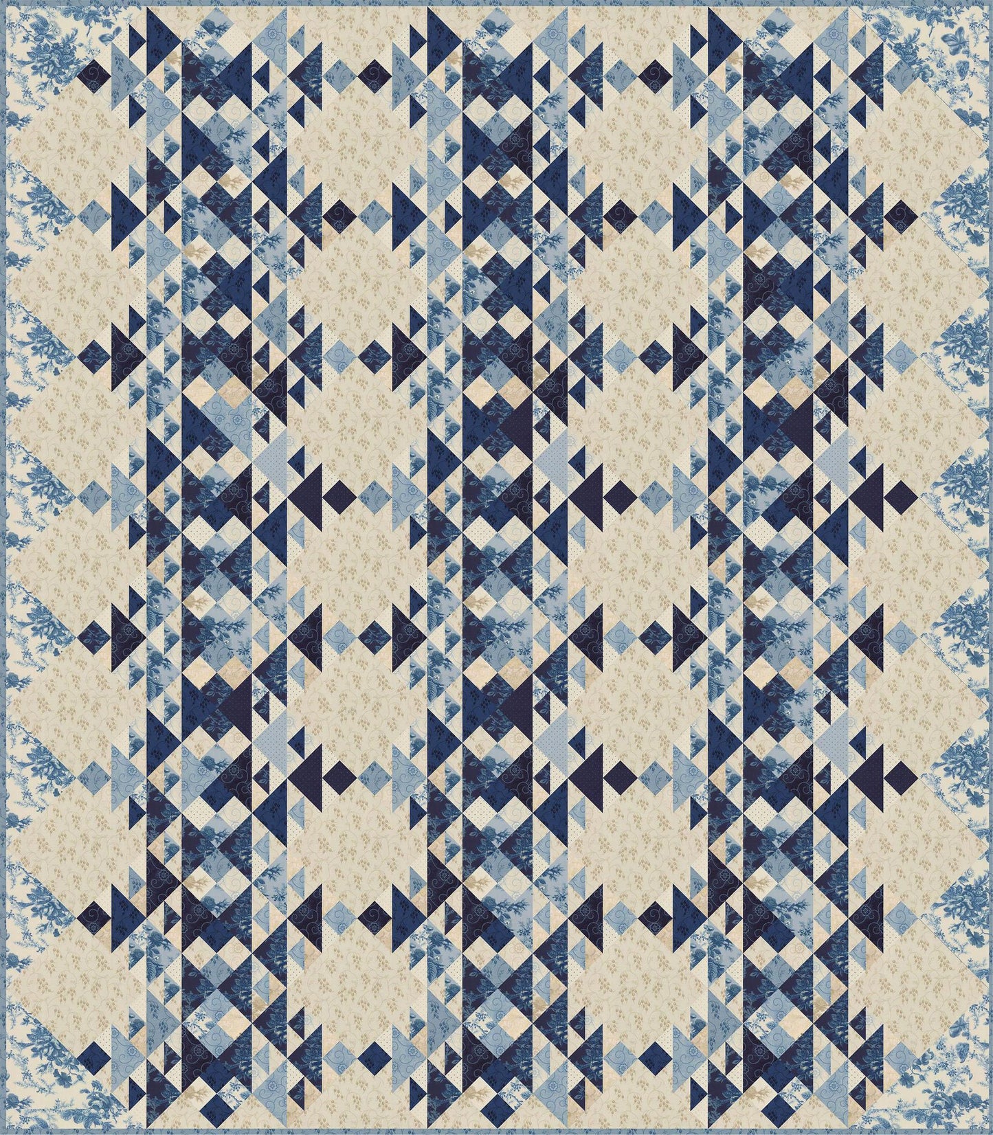 2" Finished Triangle Paper Pad - 10" x 10" fabric