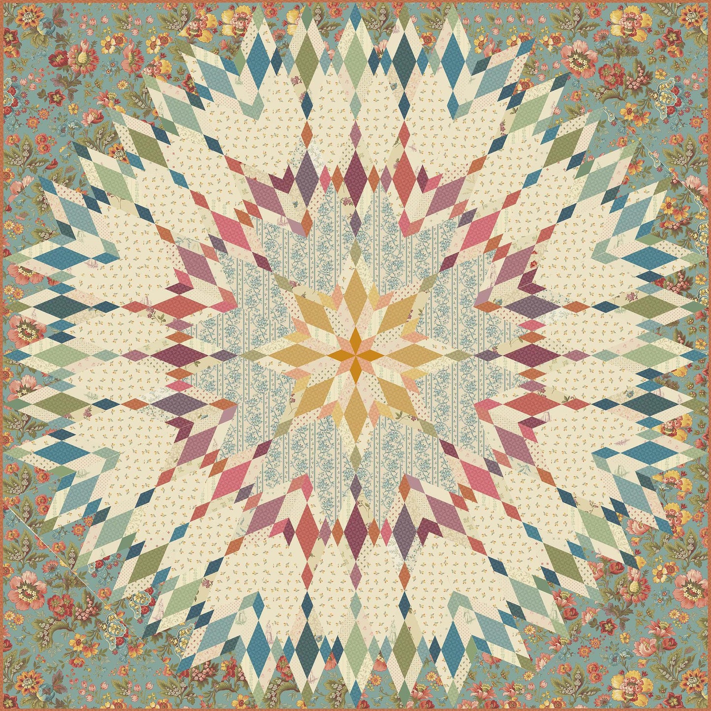 Compass Star - Square Dance Fabric Kit